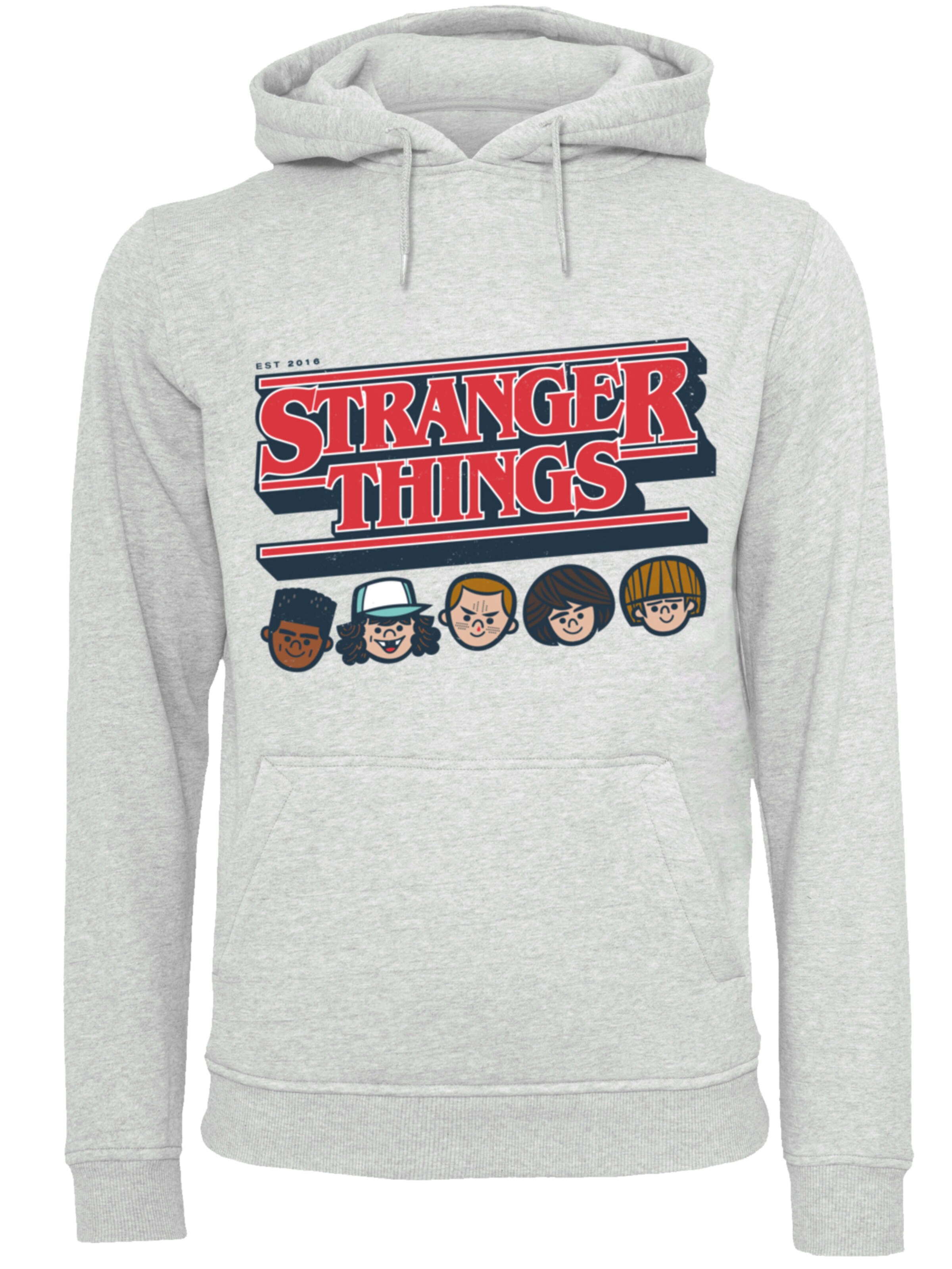 Sweat-shirt 'Stranger Things Netflix TV Series' F4NT4STIC en gris : devant
