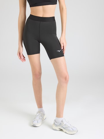 MIZUNO Skinny Športne hlače 'Core Impulse' | črna barva: sprednja stran