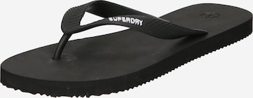 Superdry - Chinelos de dedo em preto: frente