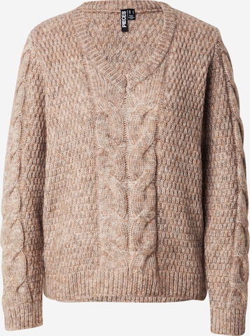 PIECES Sweater 'PCNINA' in Brown: front