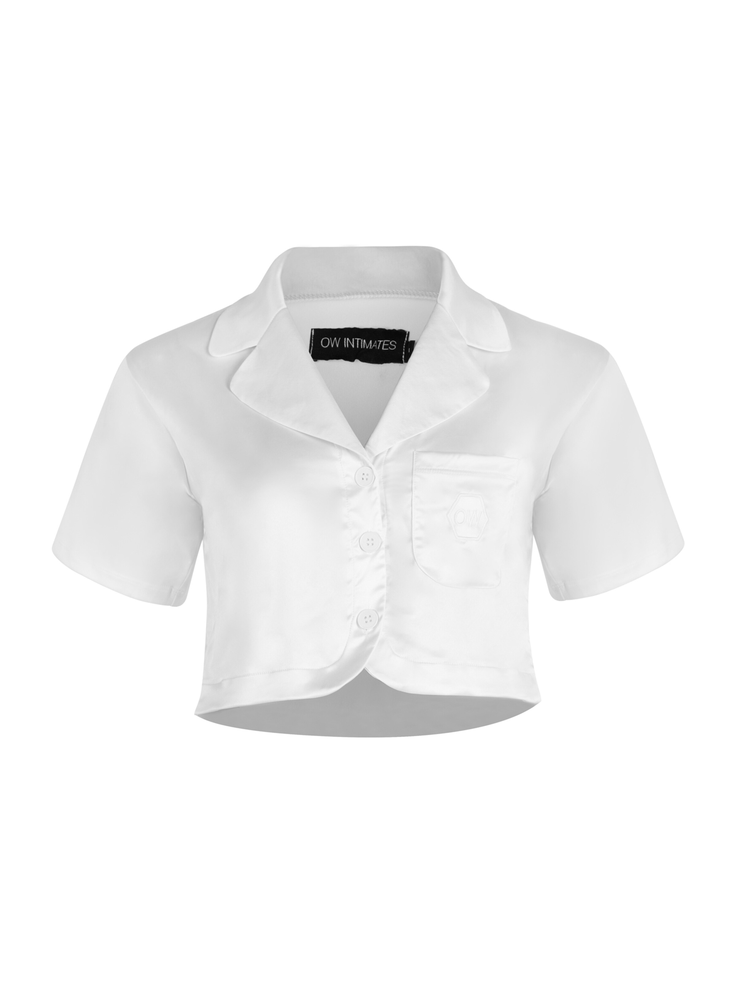 OW Collection Μπλουζάκι ύπνου σε λευκό: μπροστά