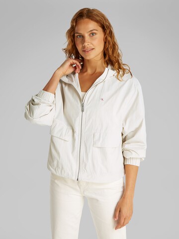 Veste mi-saison Calvin Klein Jeans en blanc : devant