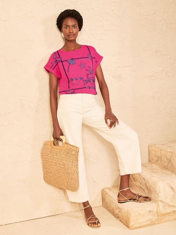 love & roses T-shirt i rosa