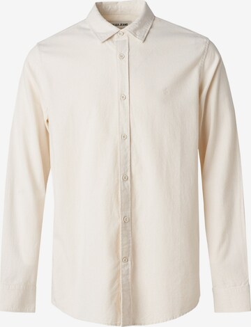 Coupe slim Chemise Salsa Jeans en beige : devant