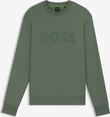 BOSS Sweatshirt in Grün: Vorderseite