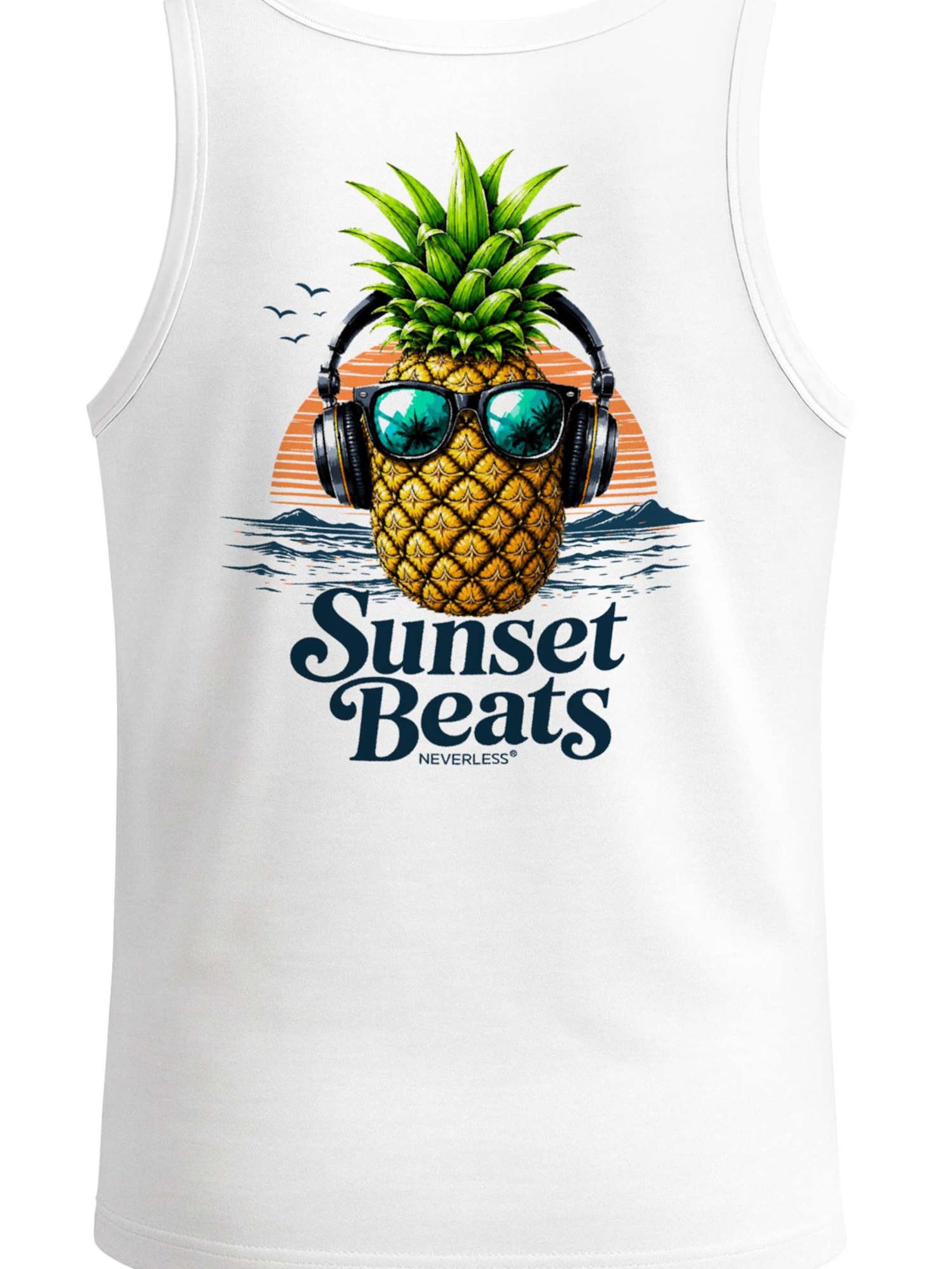 Neverless Shirt 'Ananas'‌‌ in Weiß: Vorderseite