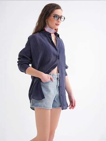 MixRay Bluza 'Hemden' | modra barva