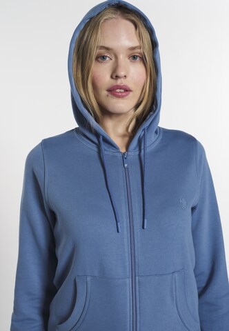 DENIM CULTURE Zip-Up Hoodie 'Yasenia' in Blue