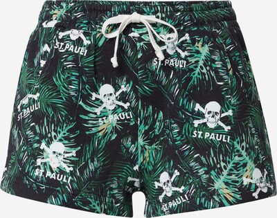 FC St. Pauli Pantalón en verde / negro / blanco, Vista del producto