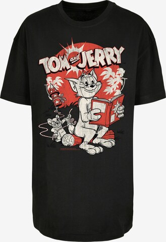 F4NT4STIC Shirt 'Tom und Jerry Rocket Prank' in Zwart: voorkant