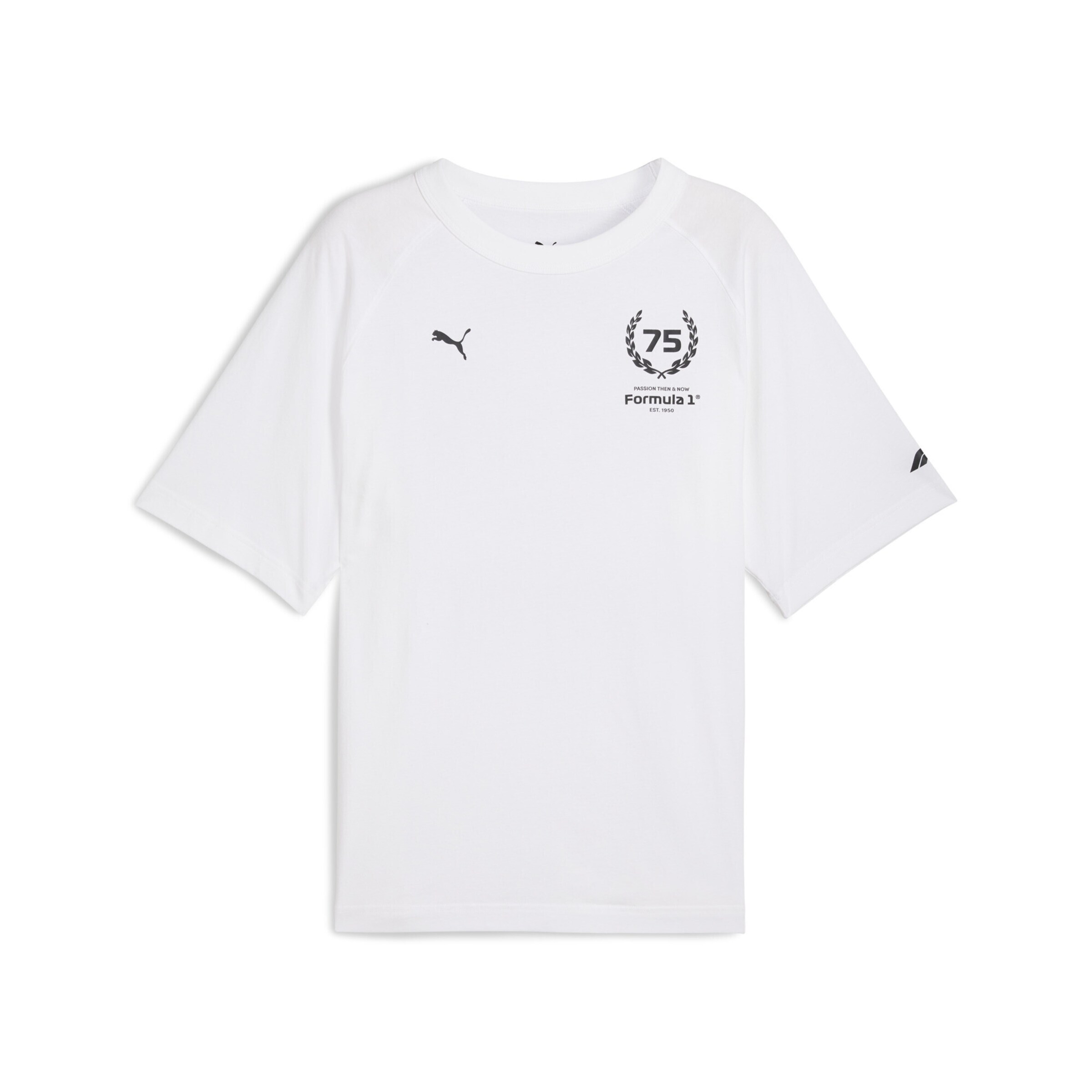 PUMA Performance shirt 'F1 75yrs' in White: front