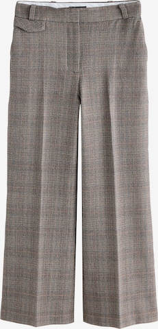 Wide leg Pantaloni cu dungă de la Next pe gri: față