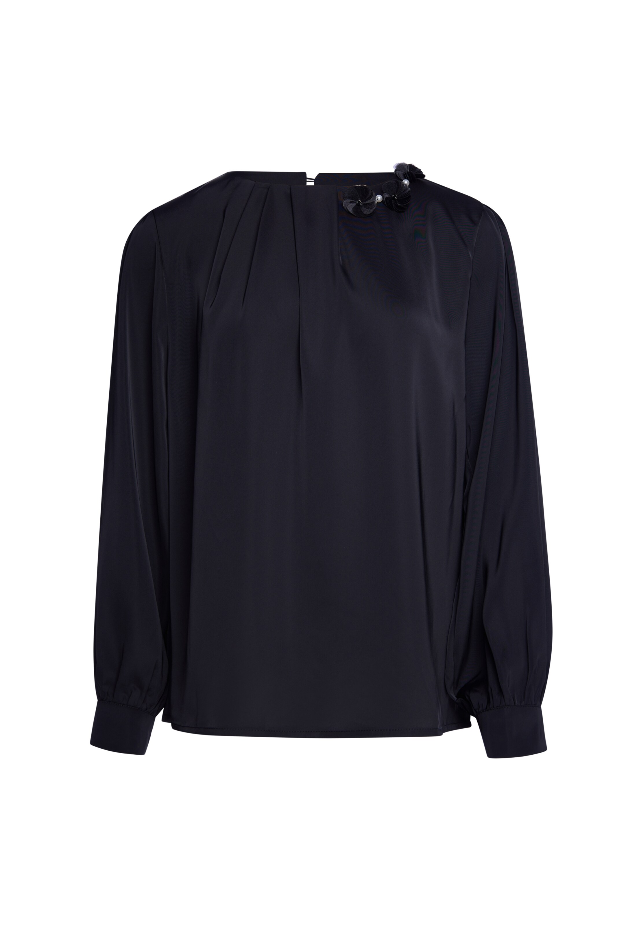 usha BLACK LABEL - Blusa en negro: frente