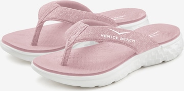 VENICE BEACH - Sandalias de dedo en rosa: frente