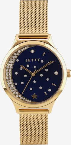 JETTE Analoguhr in Gold: Vorderseite