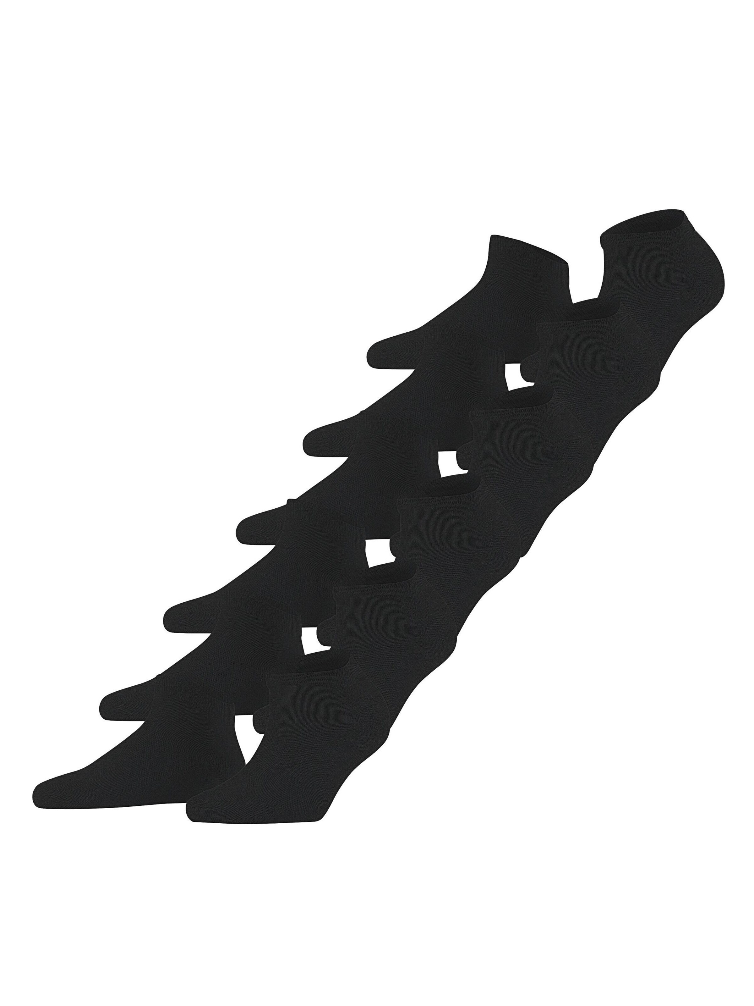FALKE Ankle Socks 'Happy 6-Pack' in Black: front