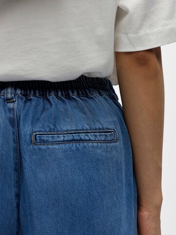 OBJECT Wide Leg Housut 'OBJFRAME' värissä sininen