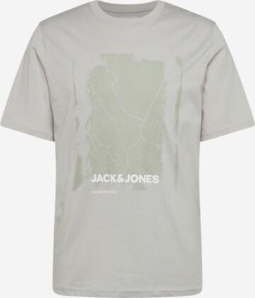 JACK & JONES Shirt 'CITY MAP' in Groen: voorkant