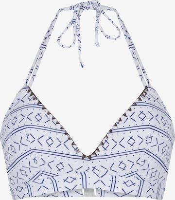 LingaDore Triangle Bikini Top in Blue: front