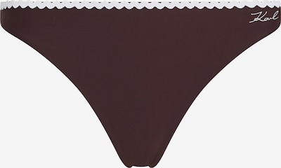 Karl Lagerfeld Bikinihousut värissä tummanruskea / valkoinen, Tuotenäkymä
