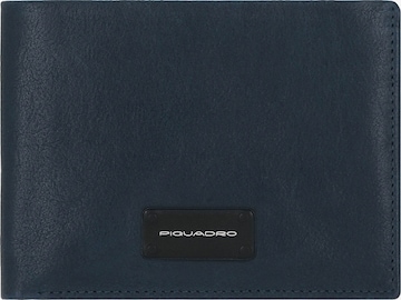 Portamonete di Piquadro in blu: frontale