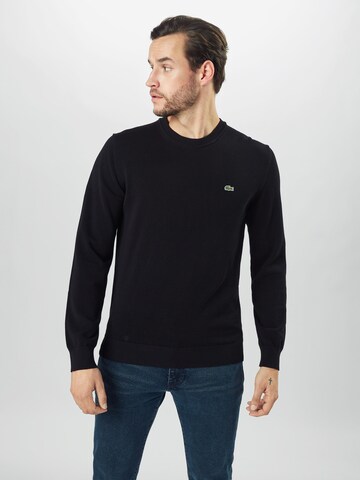 LACOSTE Regular fit Sweater in Black: front