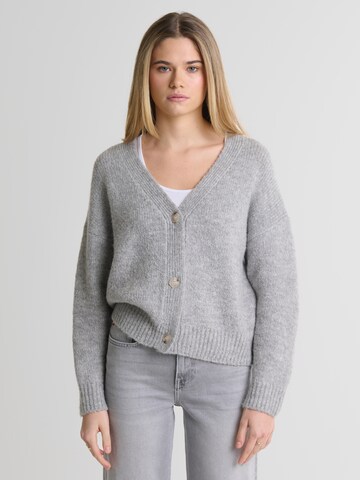 BIG STAR Knit cardigan 'Kardila' in Grey: front