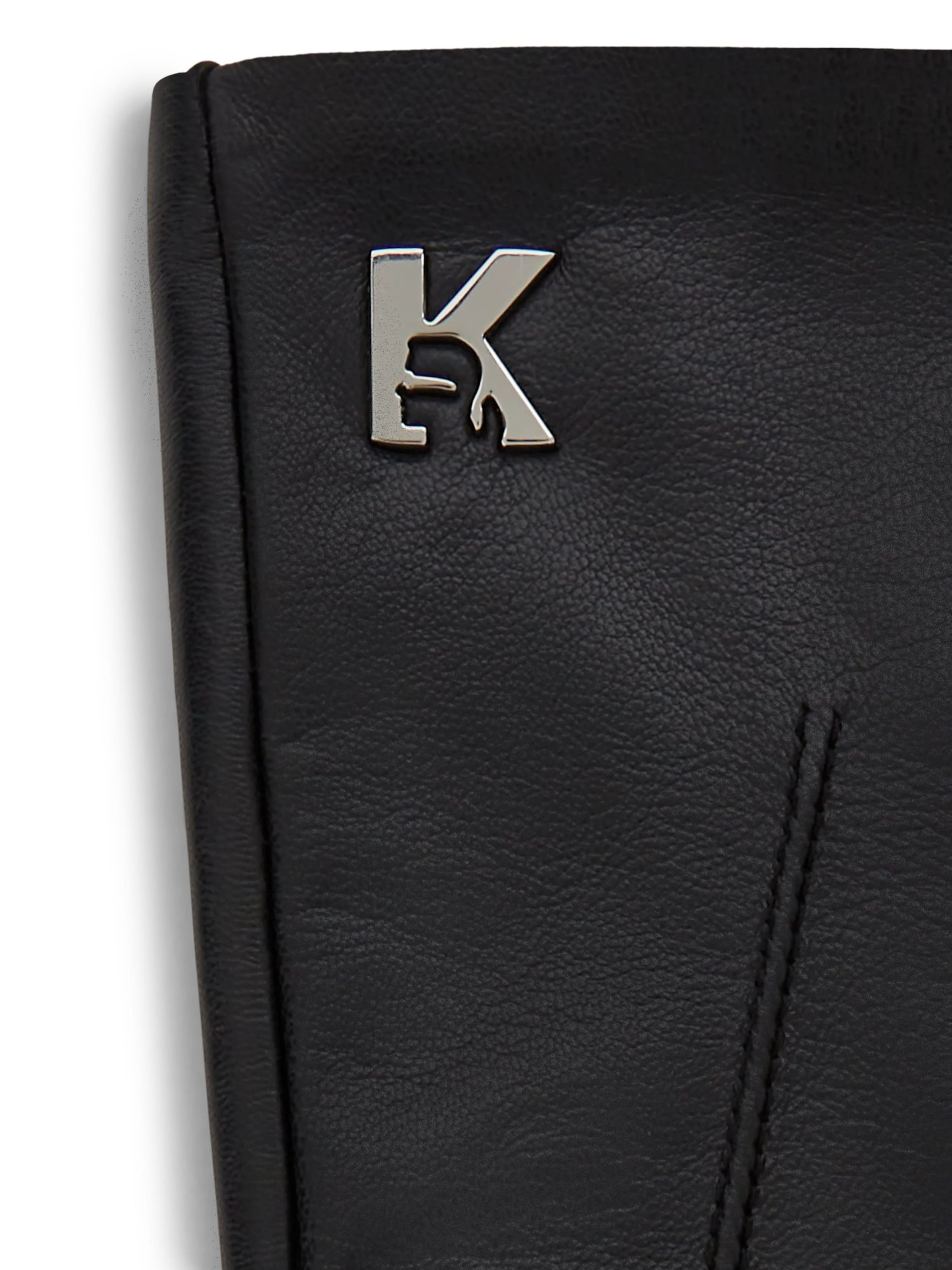 Mănuşi cu degete ' Lederhandschuhe mit K-Logo ' de la KARL LAGERFELD JEANS pe negru
