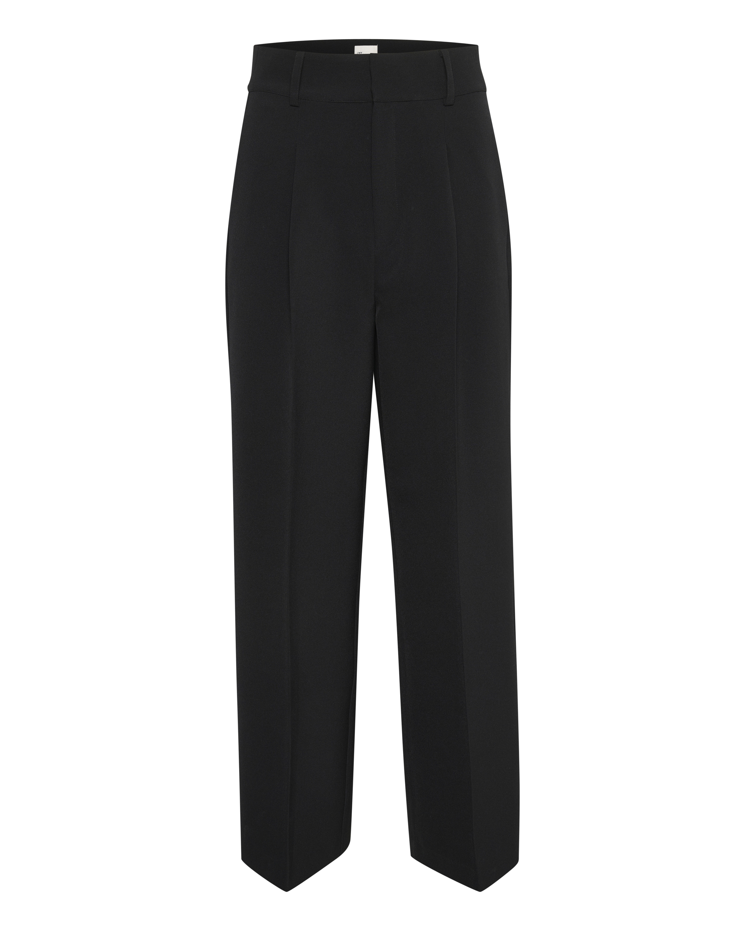 My Essential Wardrobe Laiad sääred Voltidega püksid, värv must: eest vaates