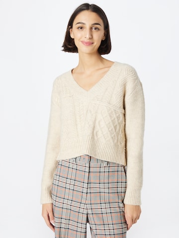 VILA Sweater 'Viri' in Beige: front