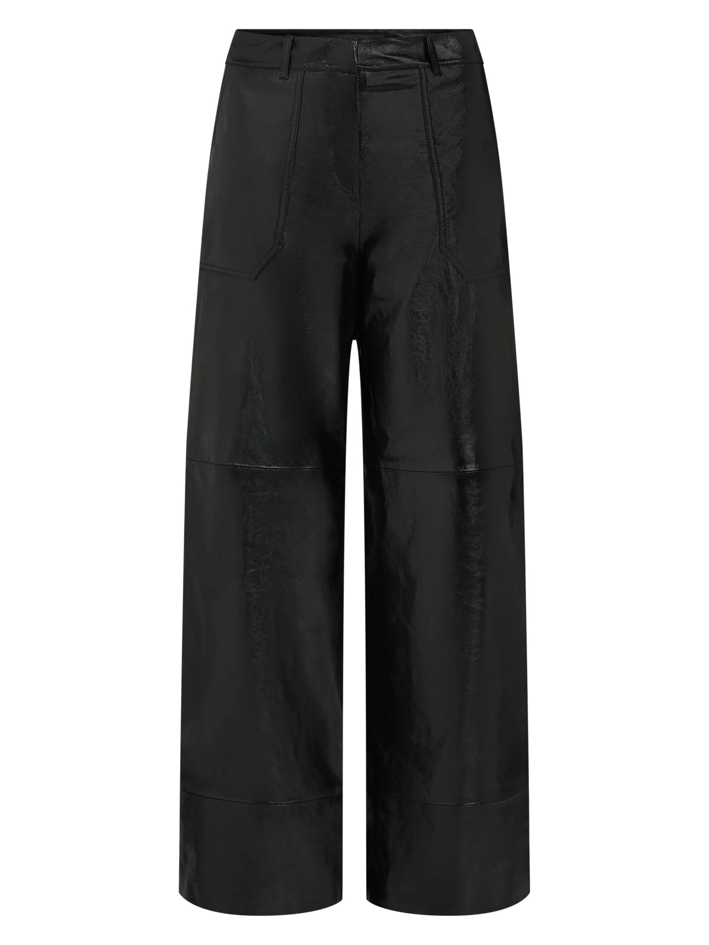 Karl Lagerfeld - Perna larga Calças em preto: frente