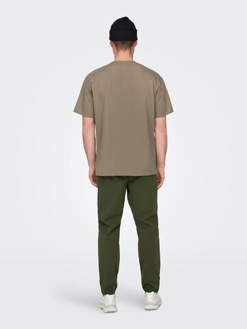 Only & Sons T-Shirt 'ONSFred' in Braun