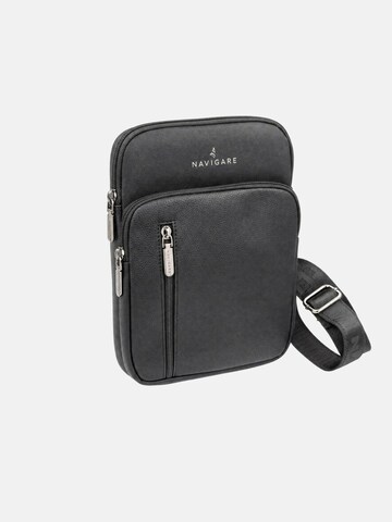 Borsa a tracolla 'Borsa a Tracolla Uomo Navigare Poliestere Chiusura Zip' di Navigare in nero