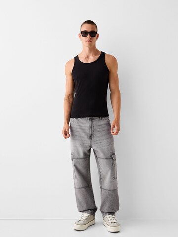 Bershka Loose fit Cargo jeans in Grey