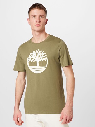 T-Shirt TIMBERLAND en vert : devant
