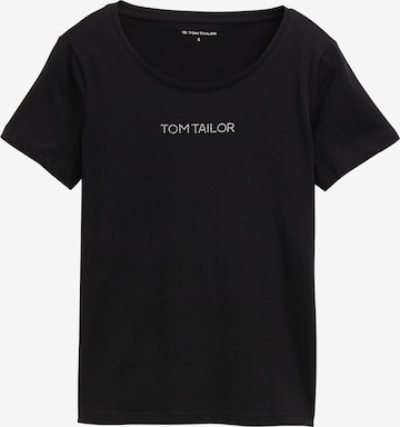 Tricou de la TOM TAILOR pe negru: față
