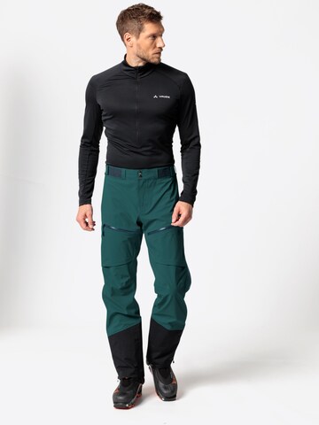 VAUDE Regular Outdoor Pants 'Monviso' in Green