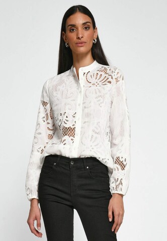 TALBOT RUNHOF X PETER HAHN Blouse in Wit: voorkant