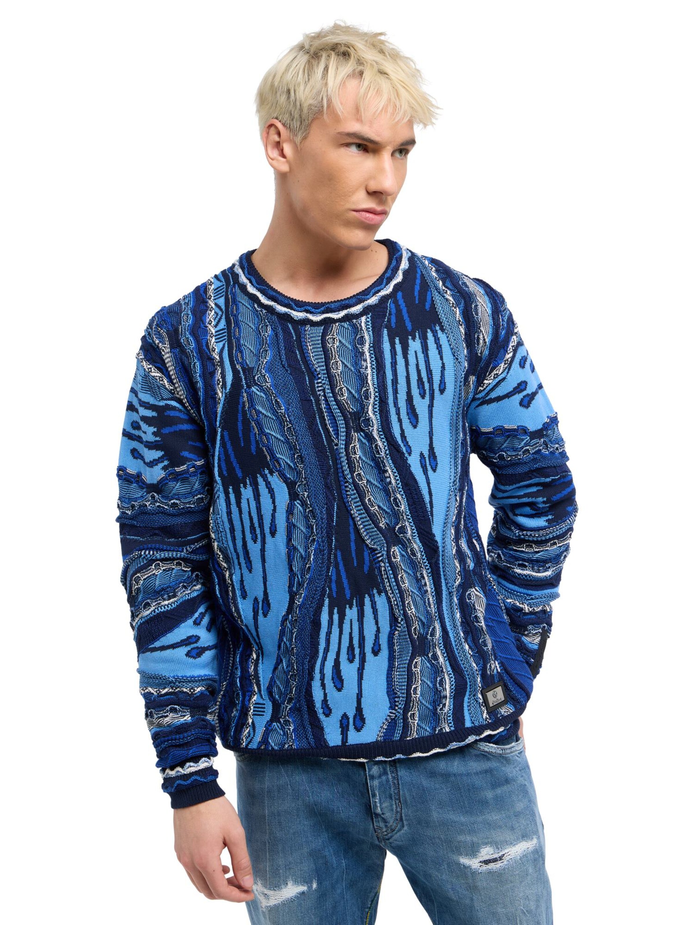 Carlo Colucci Sweater 'Ernandes' in Blue: front