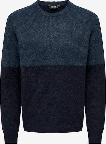 Pull-over 'TEGAN' Only & Sons en bleu : devant