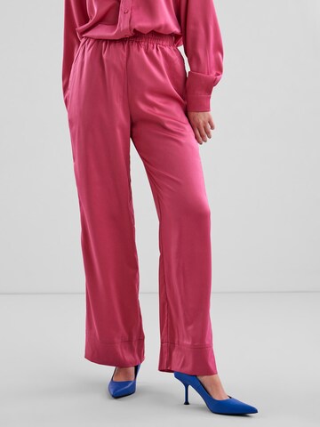 PIECES Wide leg Pants 'Nora' in Pink: front