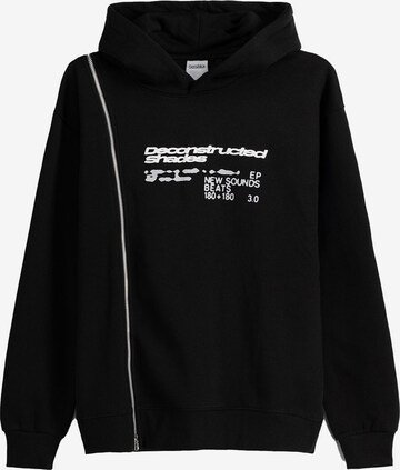 Bershka Sweatshirt in Black: front