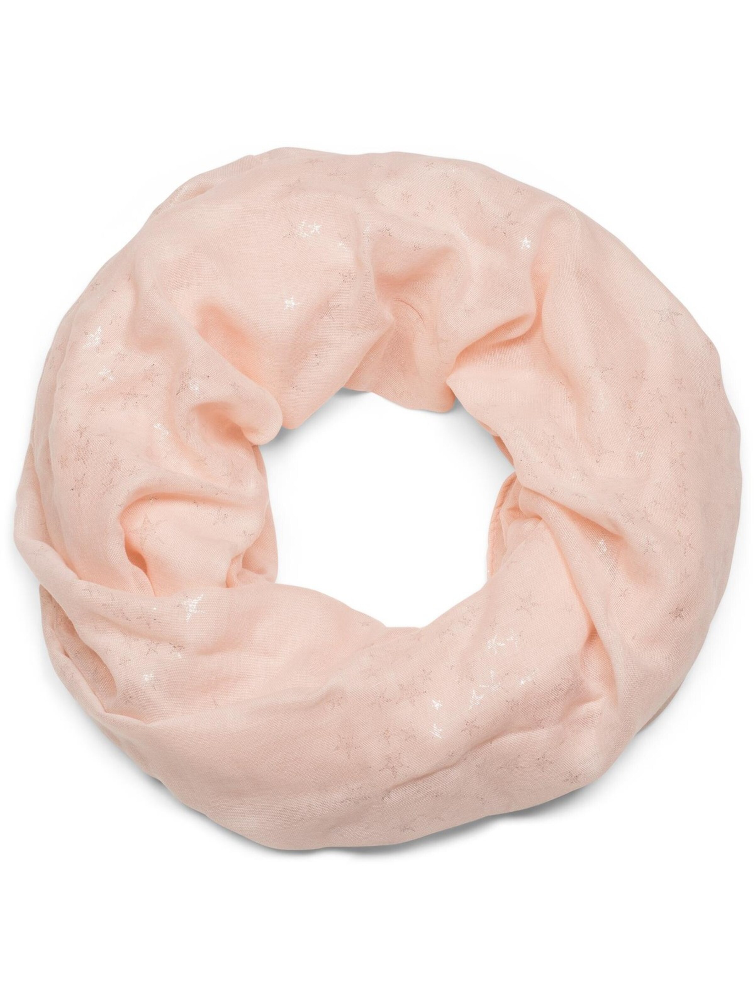 styleBREAKER Loop scarf 'Loop Schal mit Metallic Sterne Print' in Pink: front