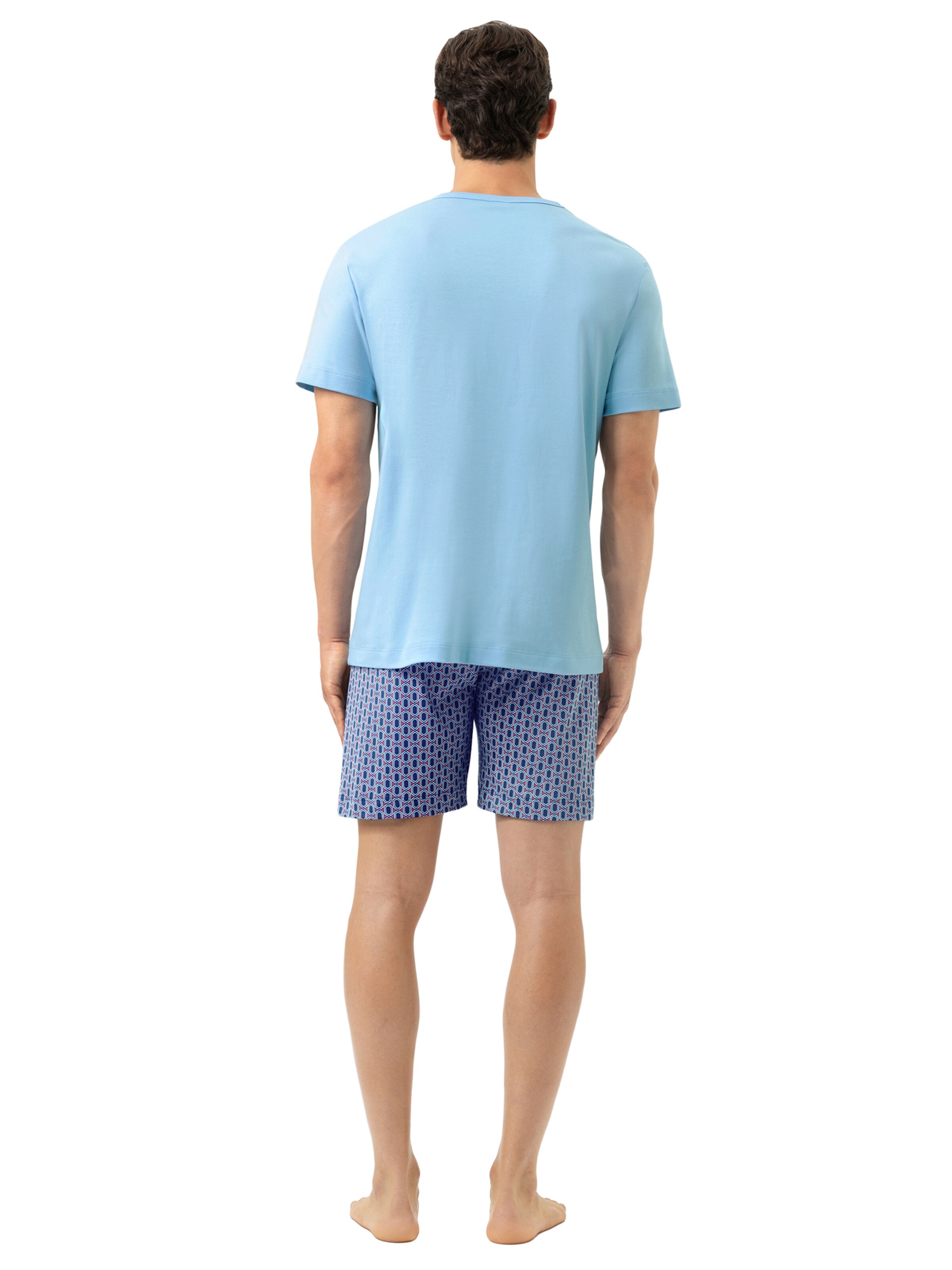 Mey Pajama short 'Straight Geo' in Blue