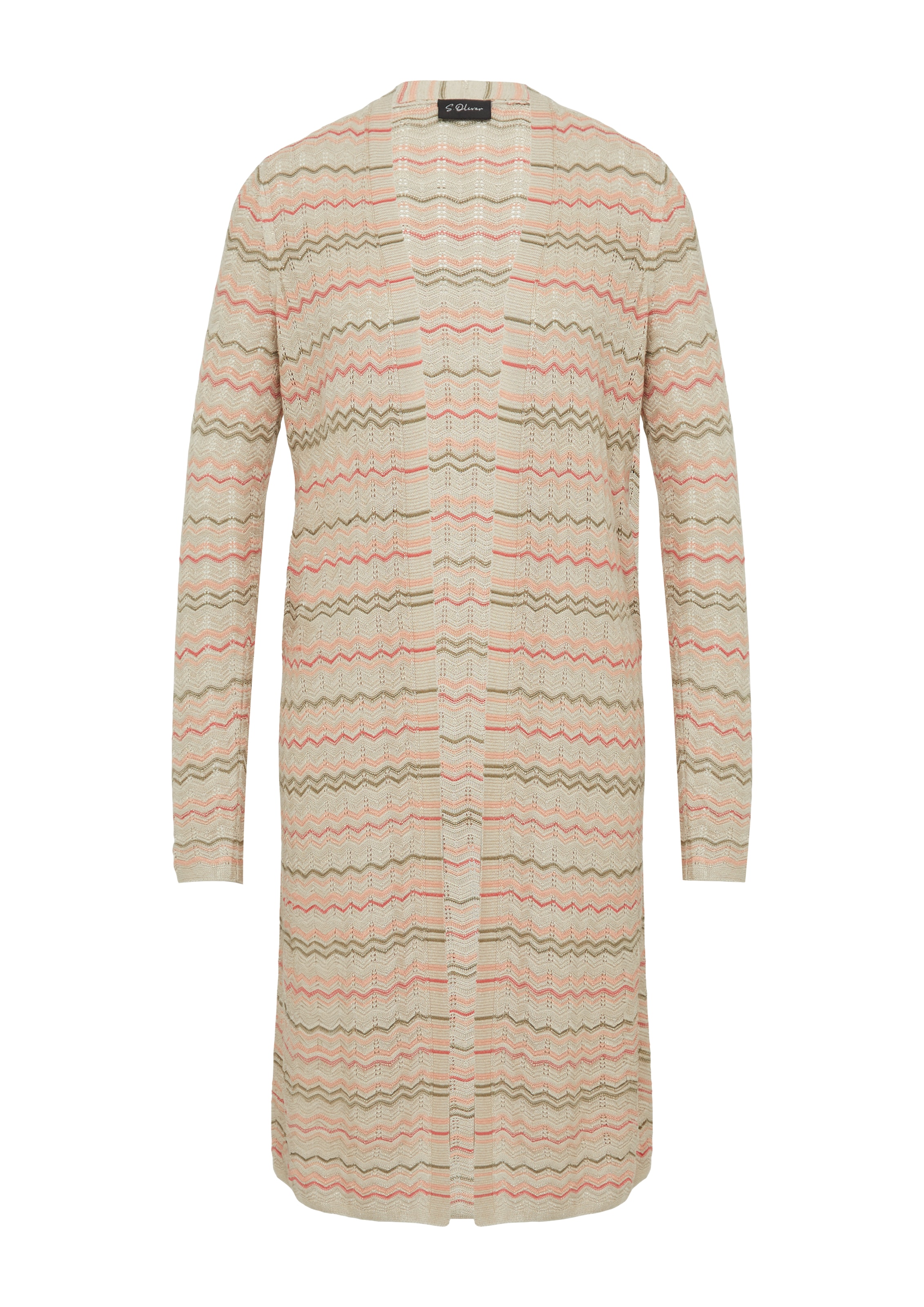 s.Oliver BLACK LABEL Strickmantel in Beige: Vorderseite