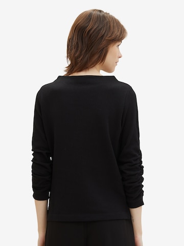 TOM TAILOR DENIM Sweatshirt in Black