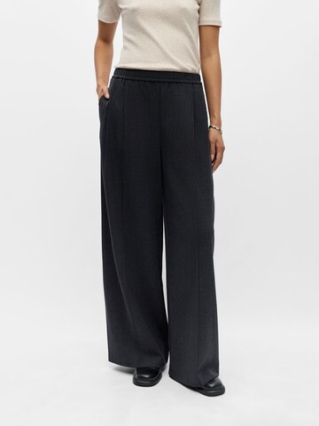 OBJECT Wide leg Trousers in Black: front