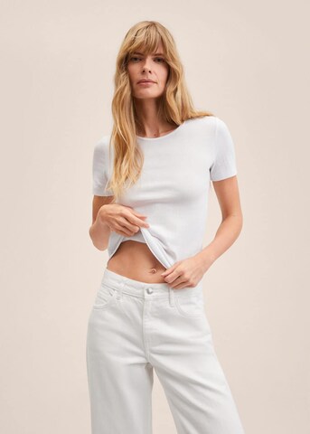 Wide leg Jeans 'Agnes' di MANGO in bianco