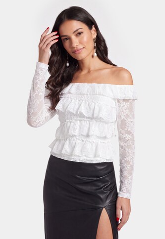 faina - Blusa en blanco: frente