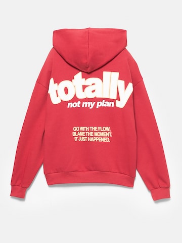 Pull&Bear Sweatshirt 'PACIFIC' in Rot
